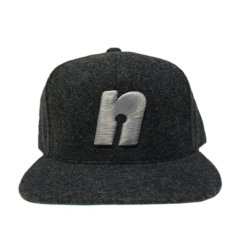 Charcoal Grey Snapback Hat