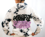 Keep It Pushin Hoodie - Crystal Wash Tie Dye in White