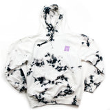 Keep It Pushin Hoodie - Crystal Wash Tie Dye in White